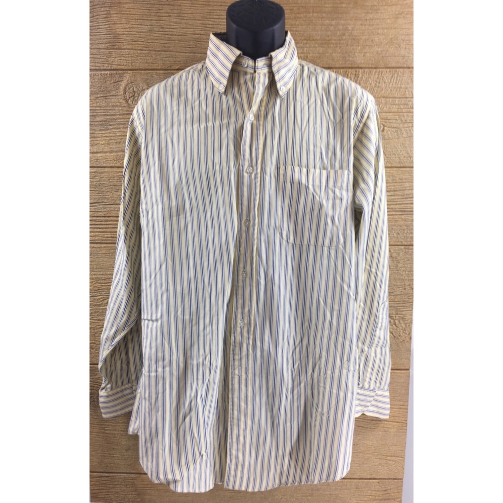 Brooks Brothers Men's Shirt Size 16-3 Yellow Blue